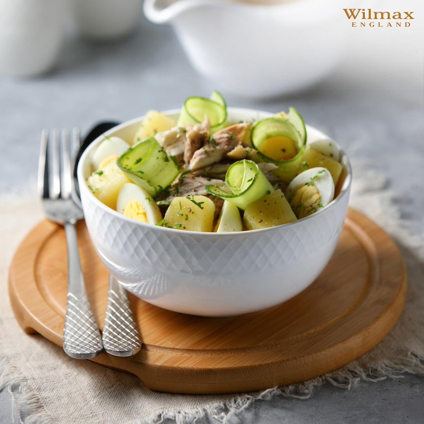 Wilmax Schaal 20 cm 1850 ml Wit Porselein