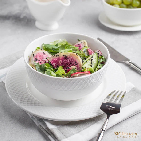 Wilmax Schüssel Weiß 14 cm – 600 ml – Hochwertiges Porzellan – WL-880120/A