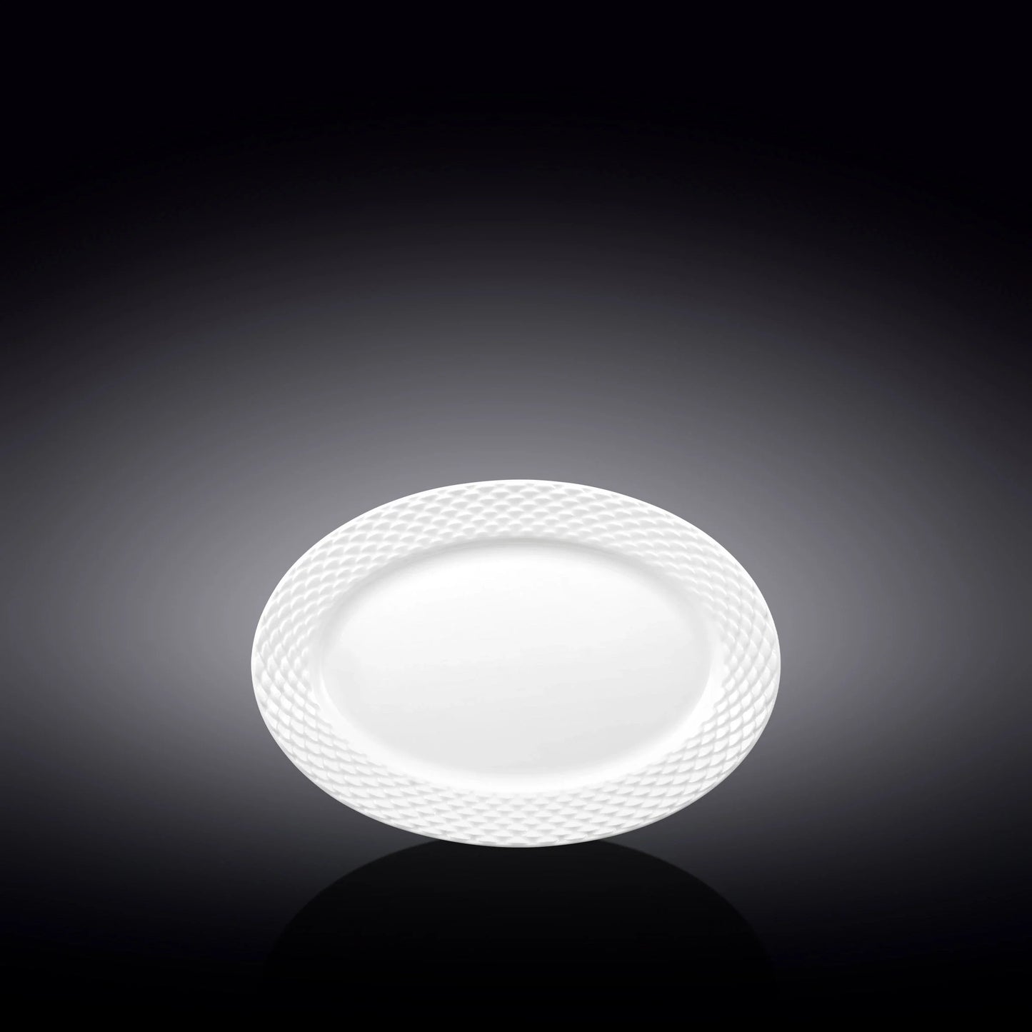 Wilmax Serveerplaat Ovaal Wit Porselein Diamond