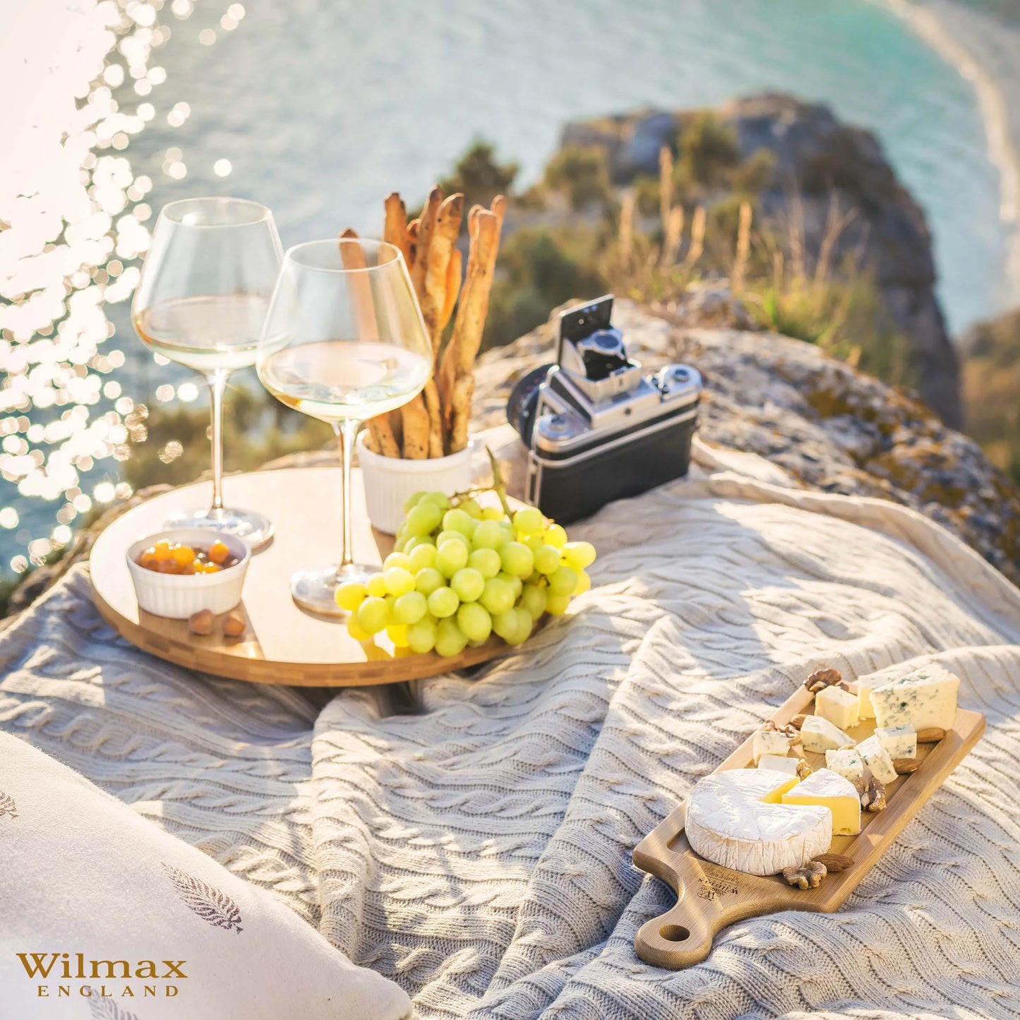 Wilmax Drehteller aus Bambus, Ø 35,5 cm WL-771081/A