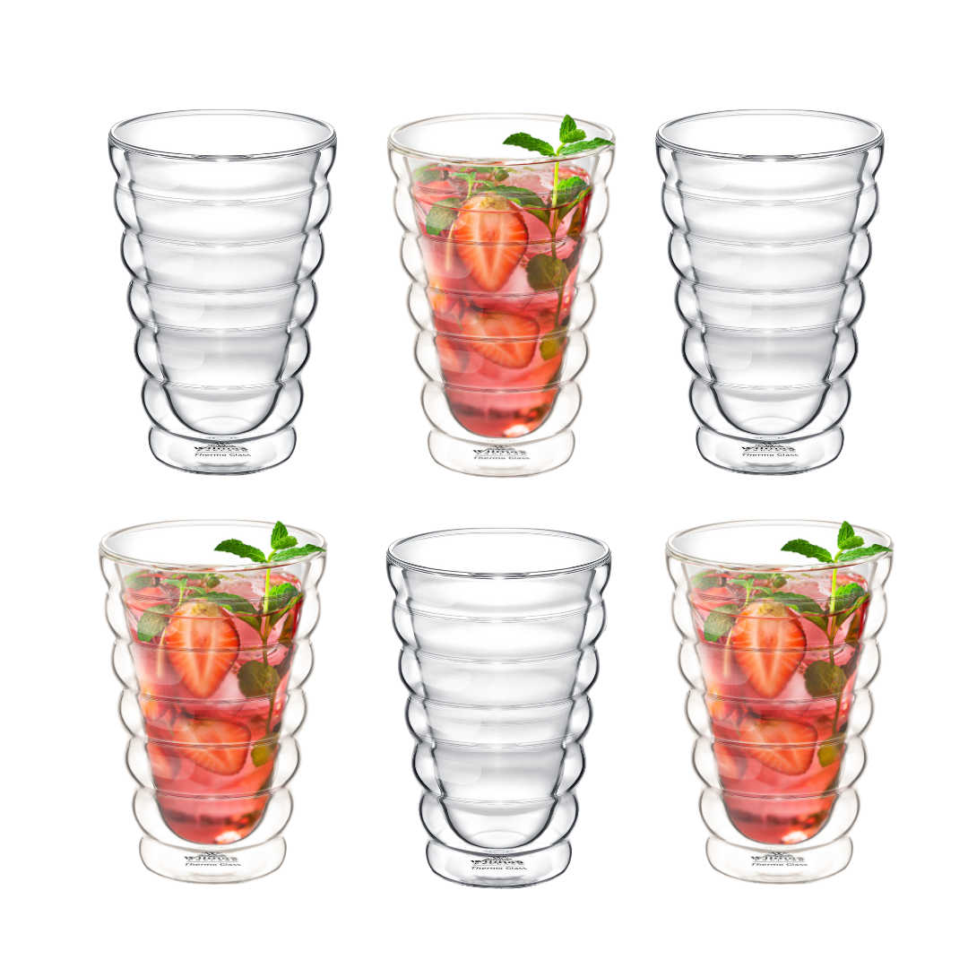 Wilmax Glas mit Doppelwand, 300 ml, 4er Set, WL-888417/A4