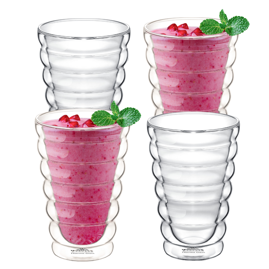 Wilmax Glas mit Doppelwand, 400 ml, 6er Set, WL-888418/A6