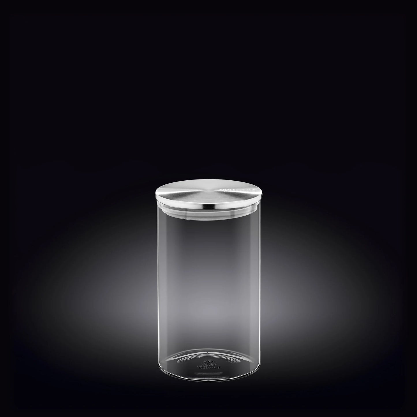 Wilmax Vorratsglas Borosilicate glass 1100 ml with stainless steel cover WL-888515/A