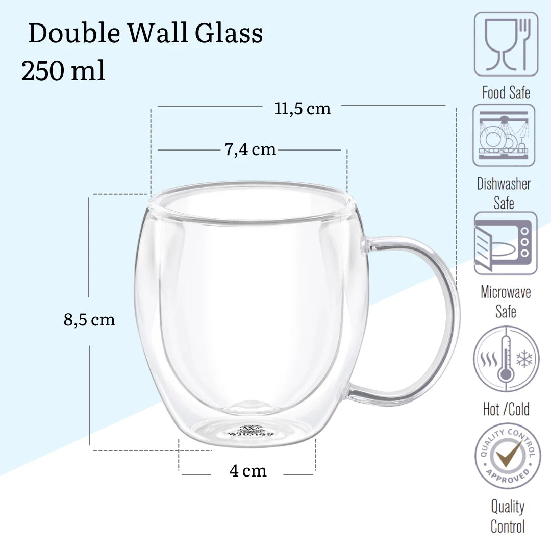 Wilmax Double-Walled Cup 200 ml Set of 6 WL-888745/A6