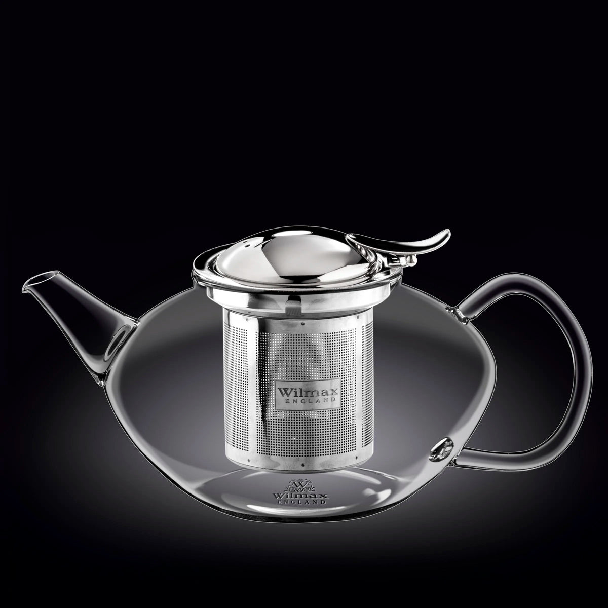 Wilmax Theepot 1550 ml Thermoglas RVS-filter
