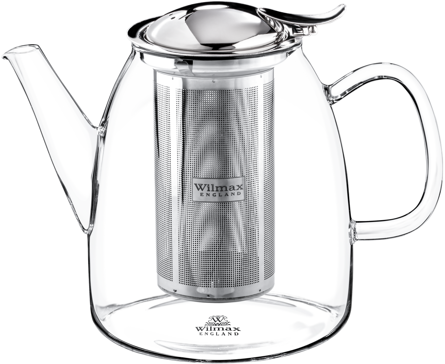 Wilmax England Theepot 600ml Borosilicaatglas RVS filter