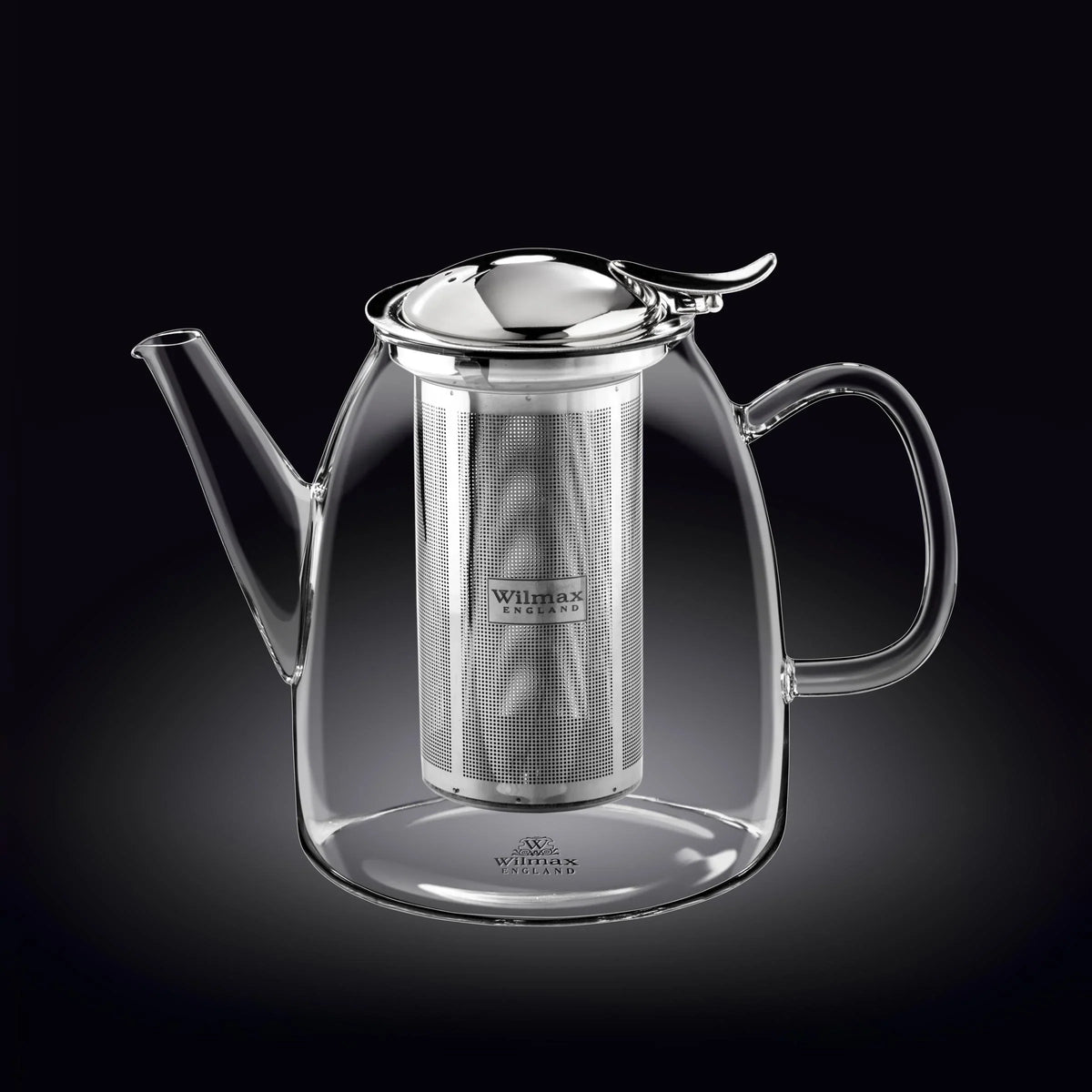 Wilmax Theepot 1450 ml Thermoglas RVS filter