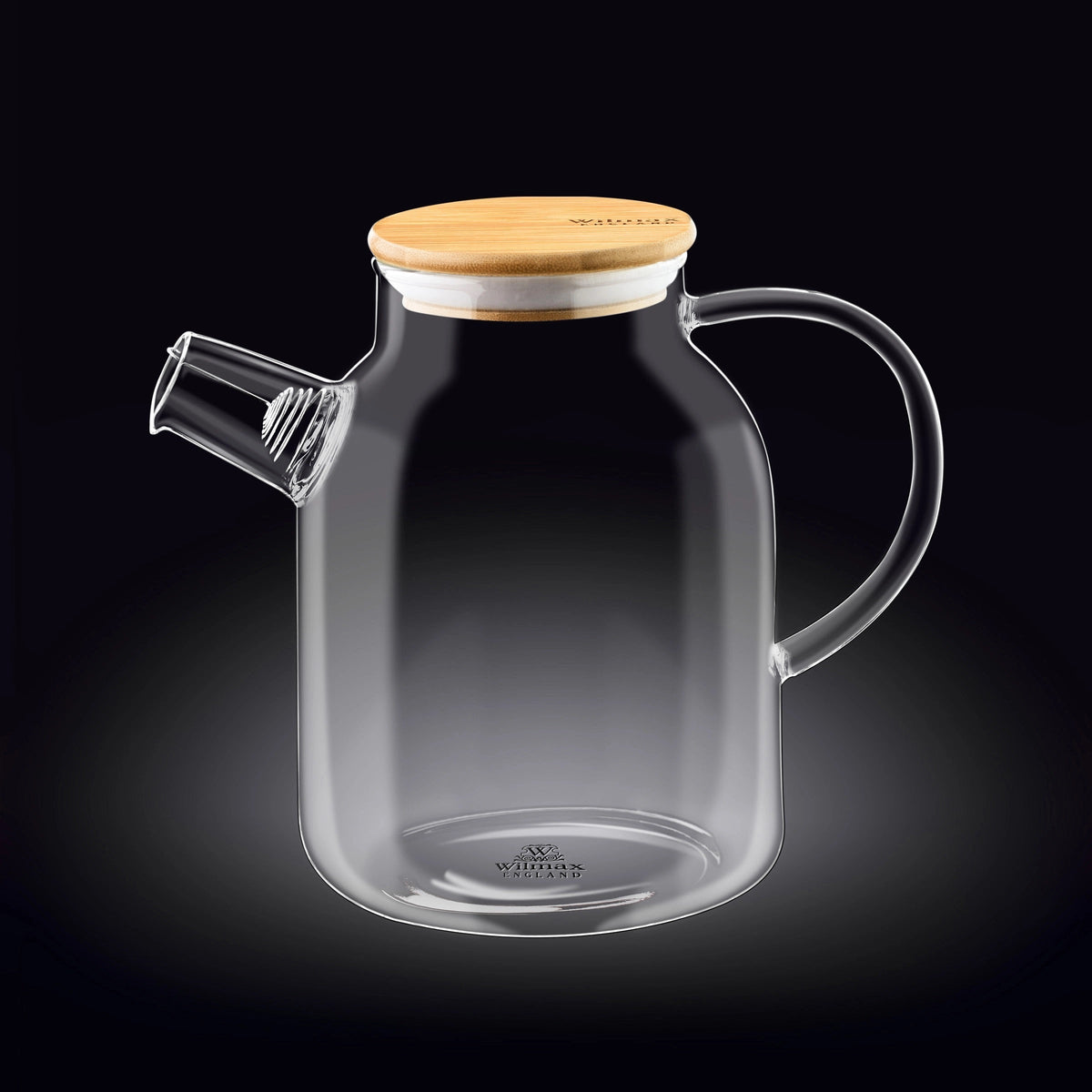 Wilmax Glazen theepot 1100 ml RVS filter