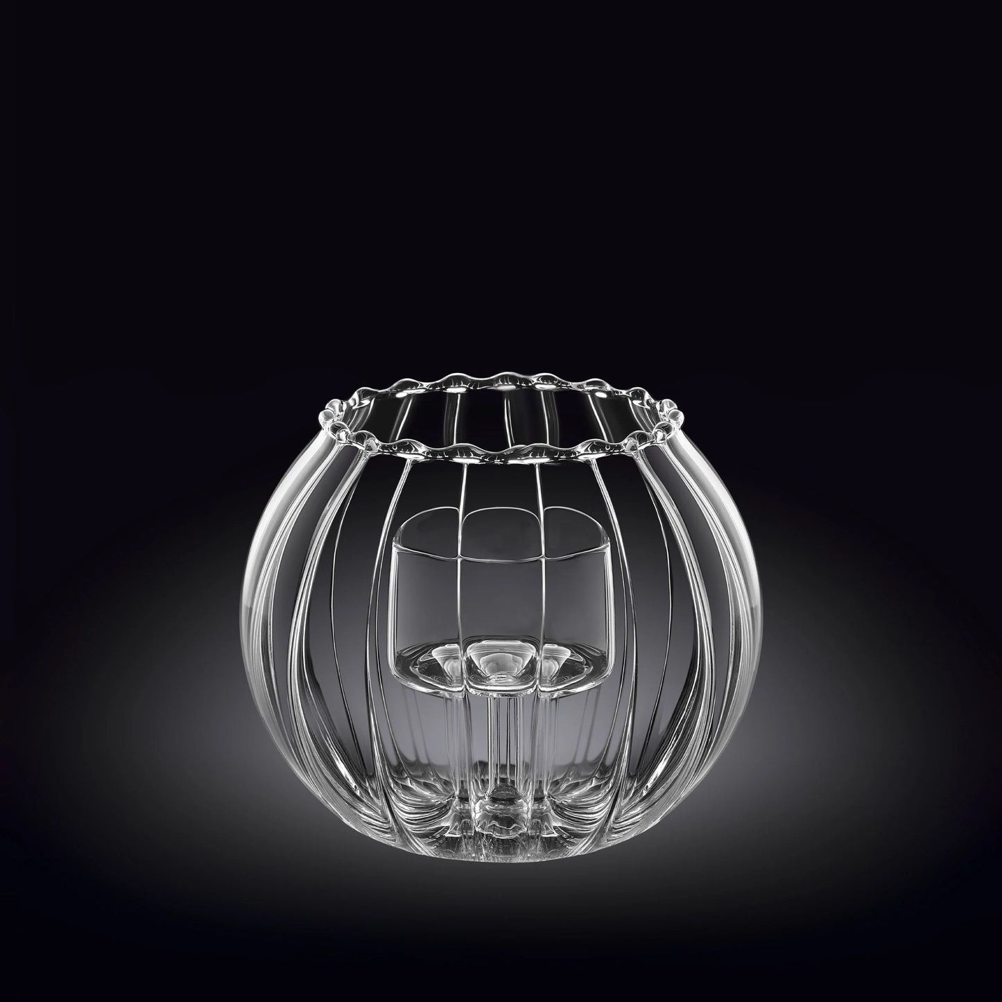 Wilmax Teelichthalter aus Thermoglas 12 x 10 cm WL-888976/A