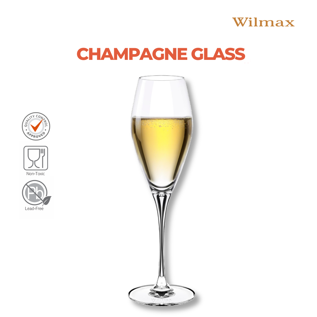 Wilmax Champagnefluit Kristalglas 290ml Set van 2 WL-888050/2C