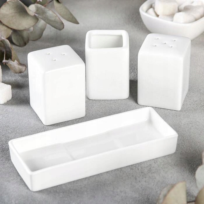 Wilmax Zout- & Peperstrooierset Porselein Wit WL-996118/SP