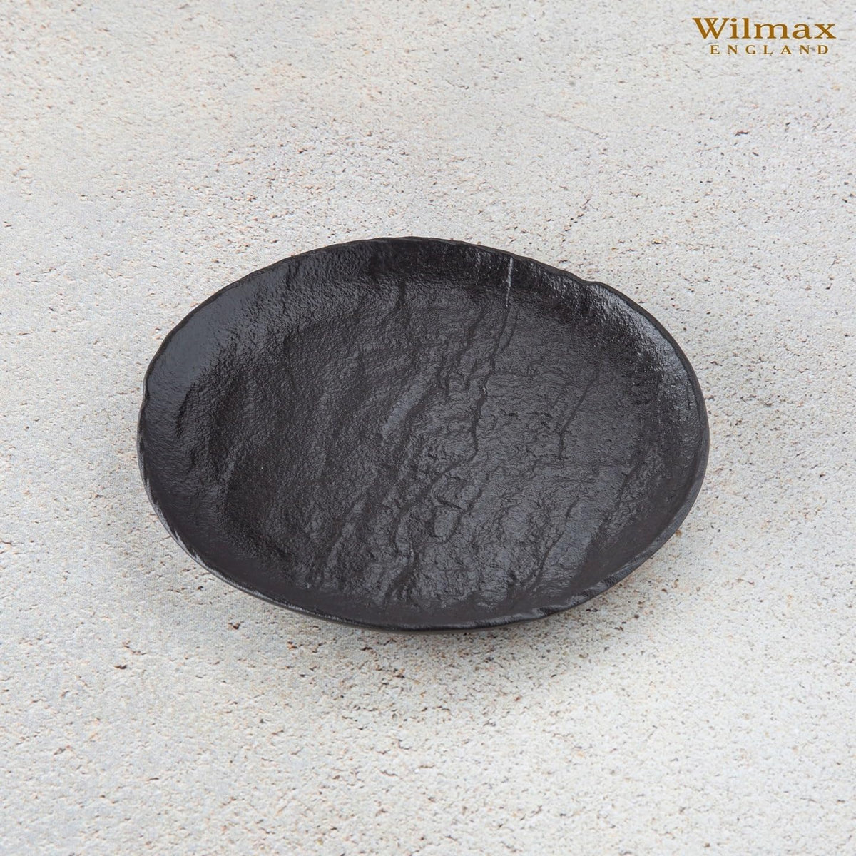 Wilmax Rond bord 18 cm set van 6 SlateStone Zwart A6