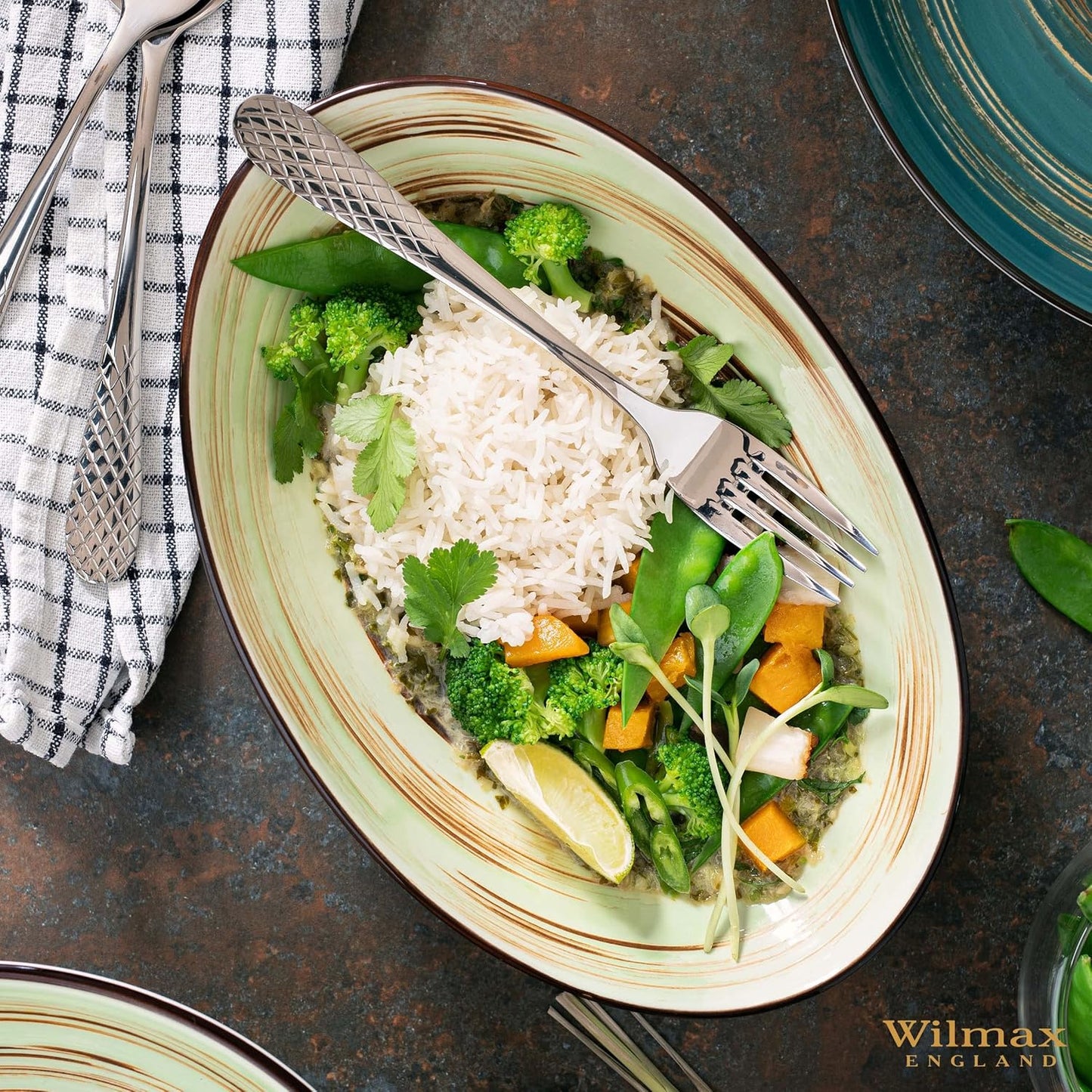 Wilmax Ovale Porzellanschüssel Pistazie, 30 x 19,5 cm – WL-669141/A