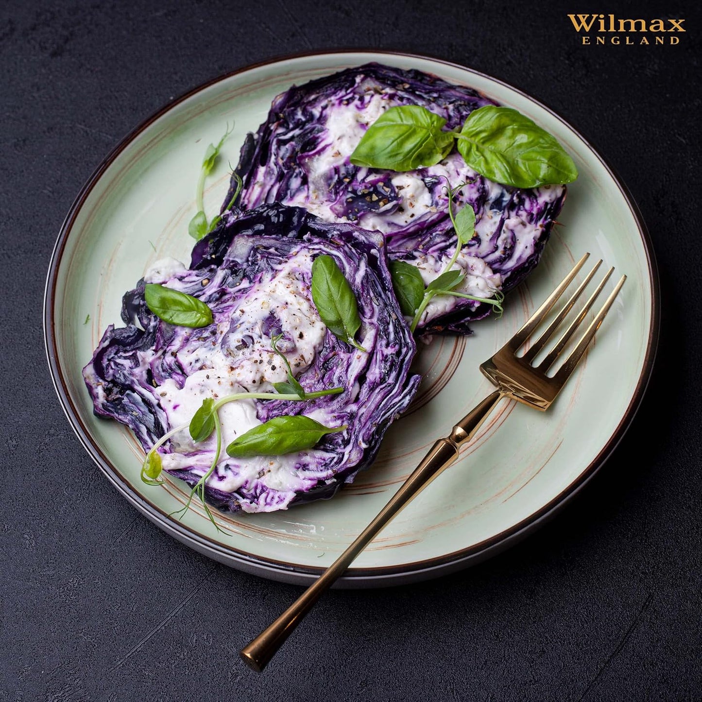 Wilmax Porzellan Speiseteller Set 2-teilig, Pistazie, 23 cm WL-669119/A2