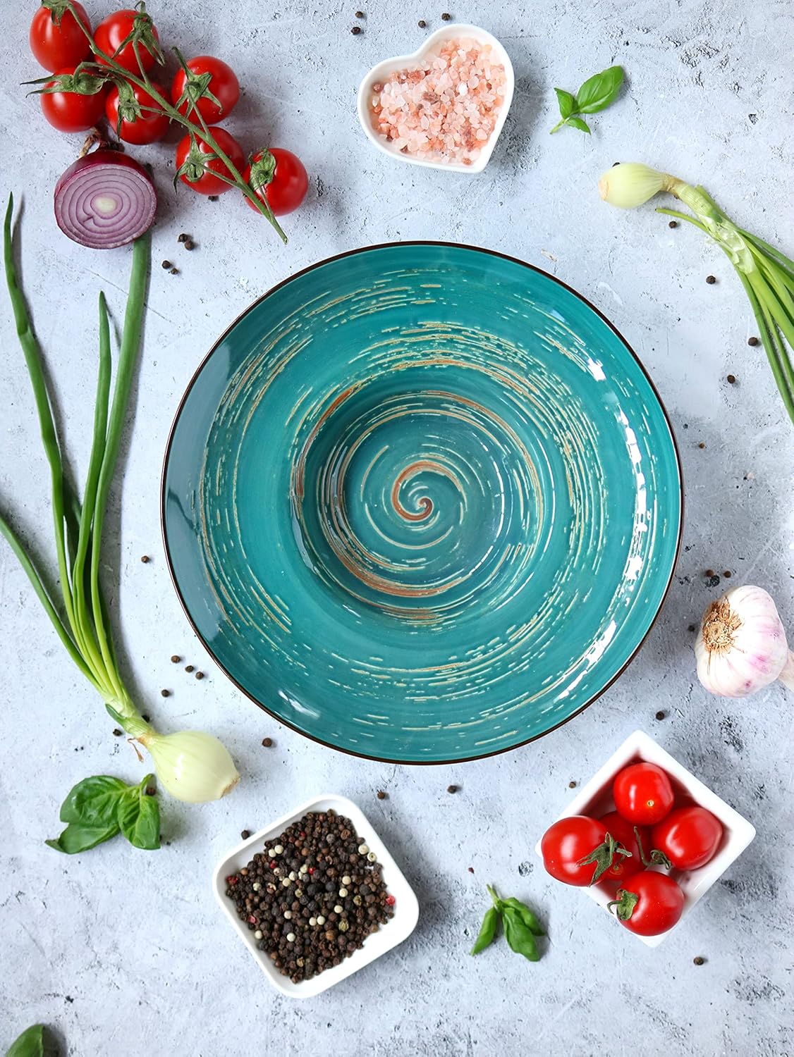 Wilmax Porzellanteller Grün, 24 cm, beef Tiefteller WL-669525/A2