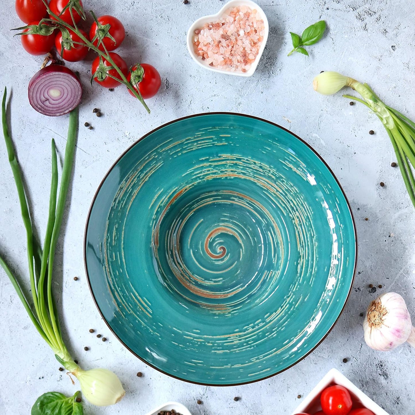 Wilmax Porzellanteller Grün, 24 cm, beef Tiefteller WL-669525/A2