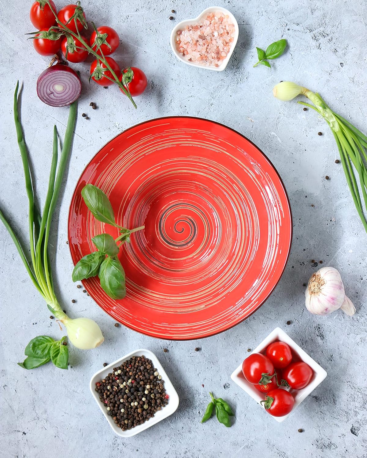 Wilmax Deep Plate 24 cm 200 ml Red Porcelain WL-669225/A