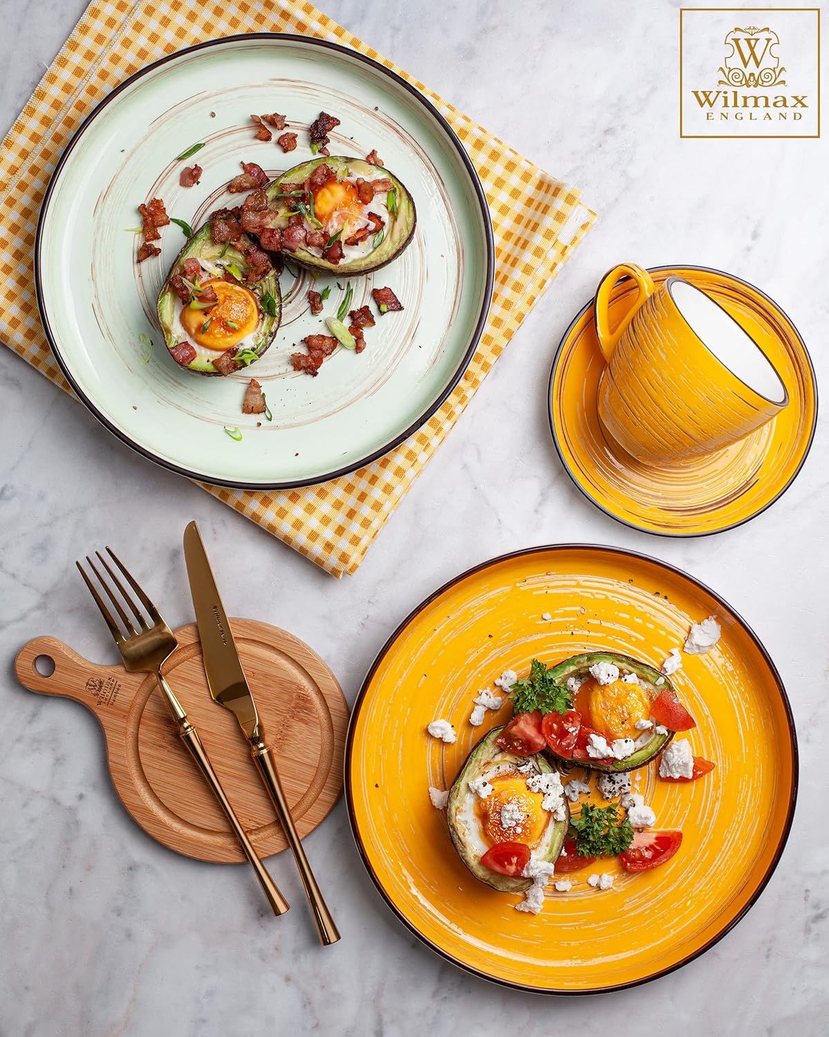 Wilmax Porzellan Speiseteller Set 2-teilig, Pistazie, 23 cm WL-669119/A2