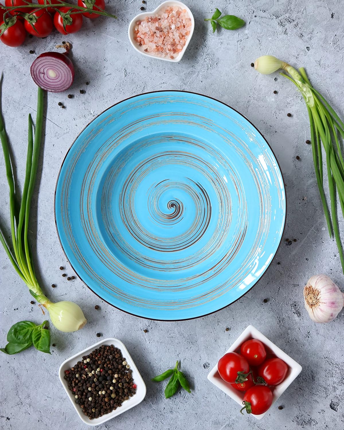 Wilmax Blue Porcelain Deep Plate 25.5 cm
