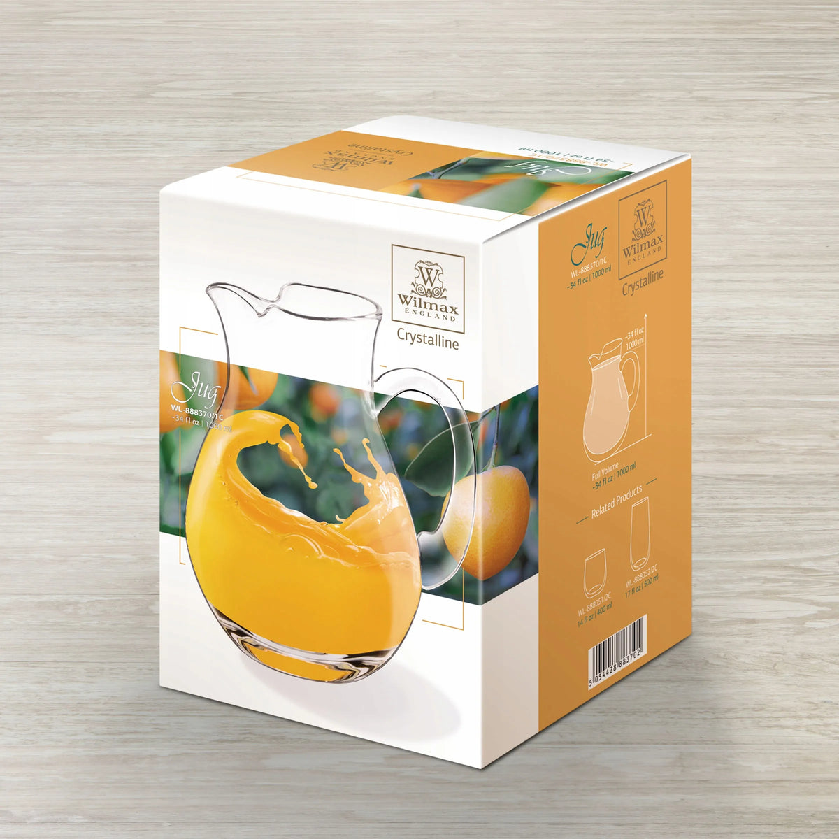 Wilmax England Kristalglas Kan 1000 ml Transparant