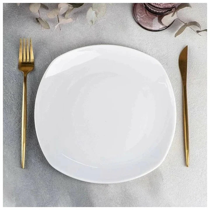 Wilmax Brot Teller 16,5 cm quadratisch aus Porzellan – WL-991000/A