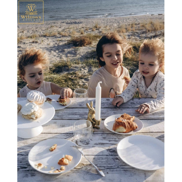 Wilmax Dessertteller Weiß 18 cm – Klassischer Teller mit Rollrand – WL-991012/A