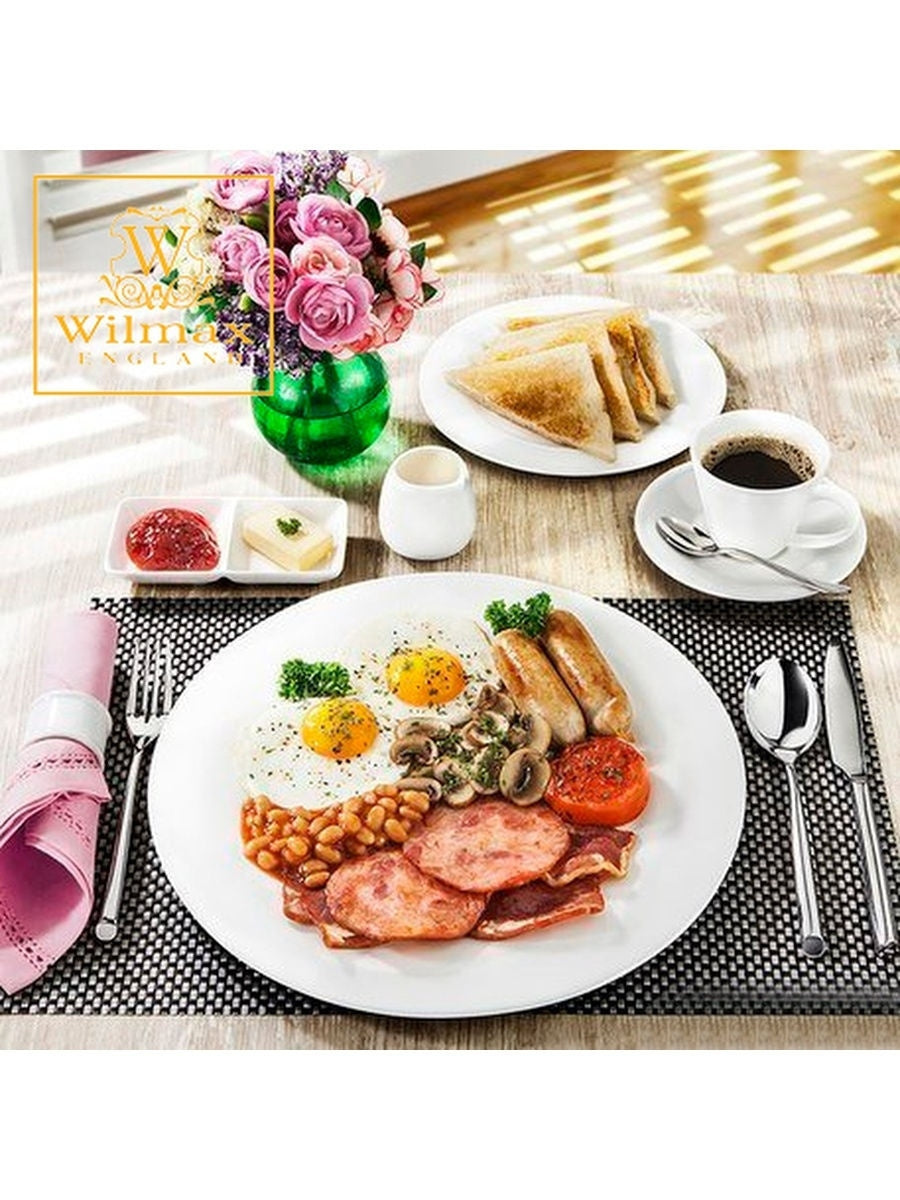 Wilmax Speiseteller mit Rollrand 23 cm – für stilvolle Tischkultur – WL-991014/A