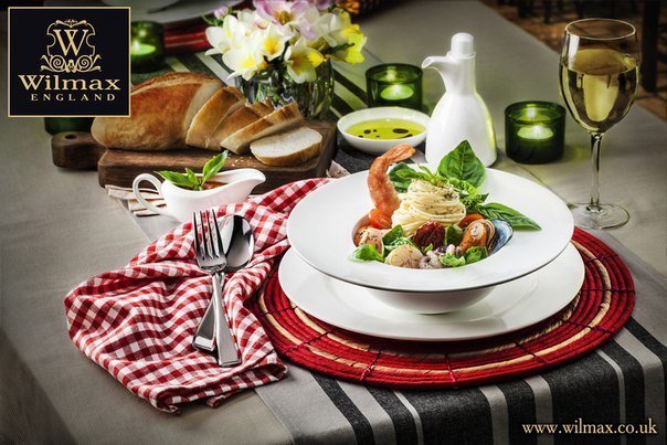 Wilmax Dinerbord 23 cm van Porselein, Wit WL-991014/A