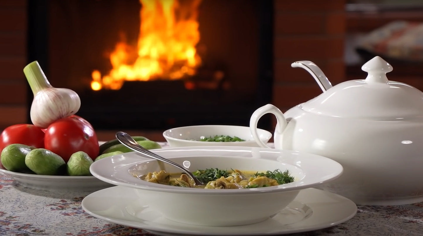 Wilmax - Tiefer Teller - 23 cm - 395 ml - Weiß - Elegantes Design - WL-991020/A