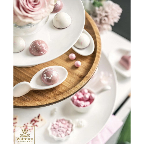 Wilmax Porzellanplatte, rund mit gerolltem Rand, 30,5 cm, WL-991024/A