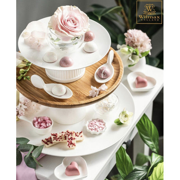 Wilmax Porzellanplatte, rund mit gerolltem Rand, 30,5 cm, WL-991024/A