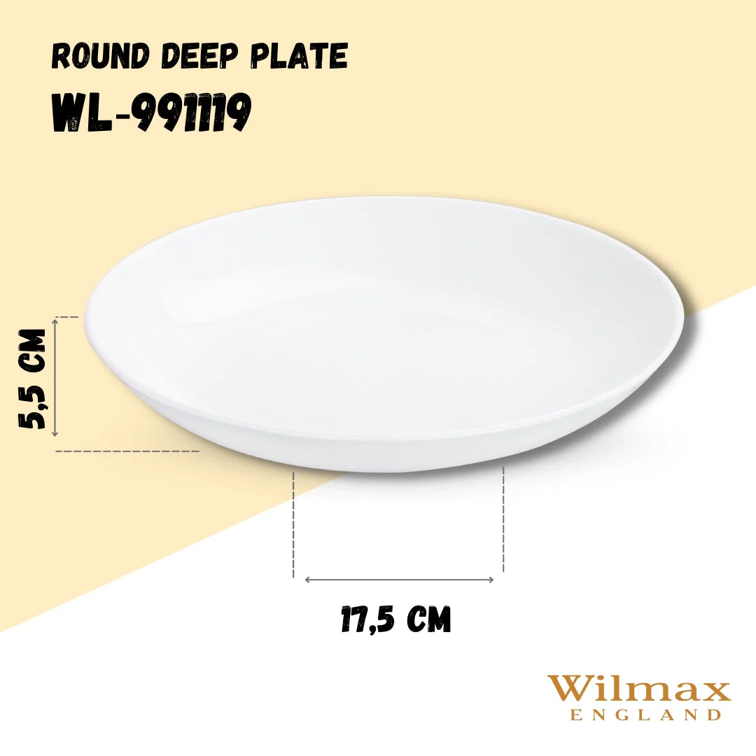 Wilmax Runder Tiefer Servierteller 30,5 cm Porzellan WL-991119/A