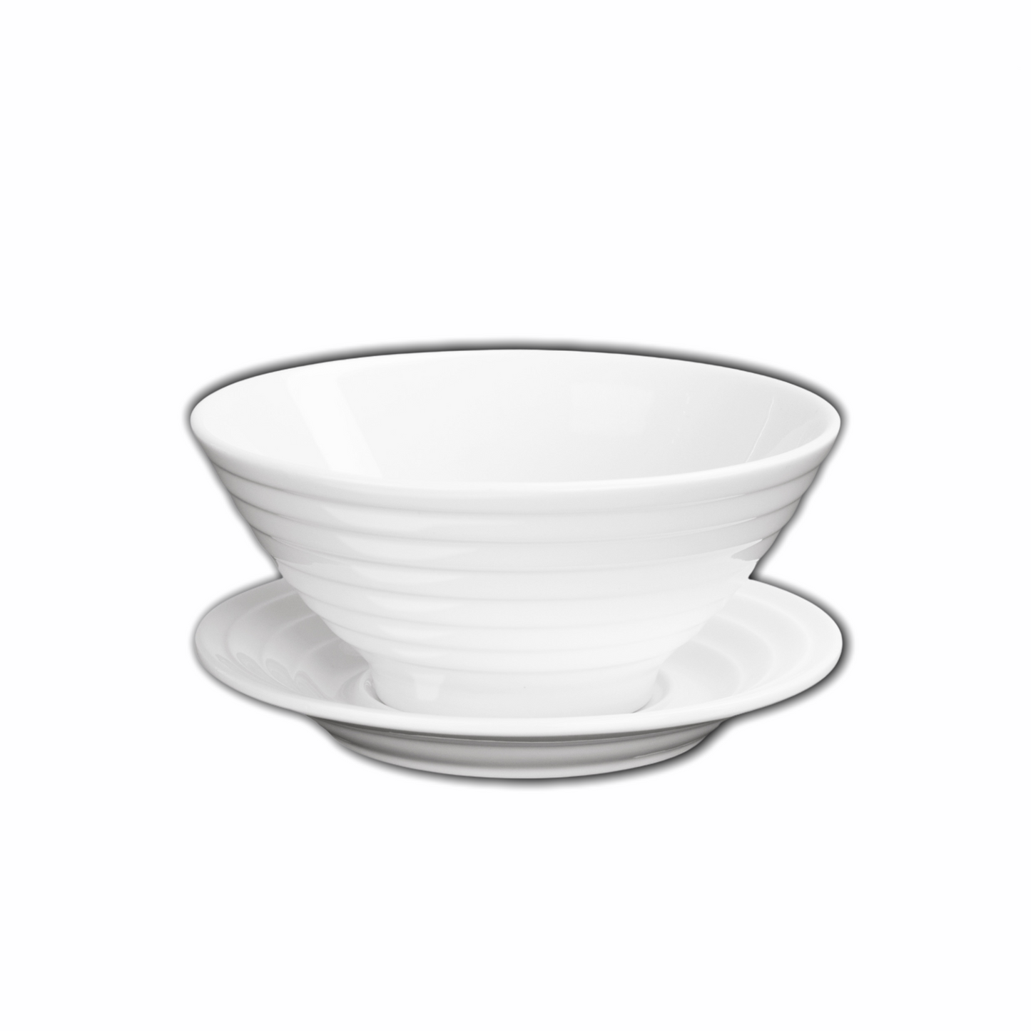 Wilmax England Porcelain Bowl & Saucer White WL-991146/AB