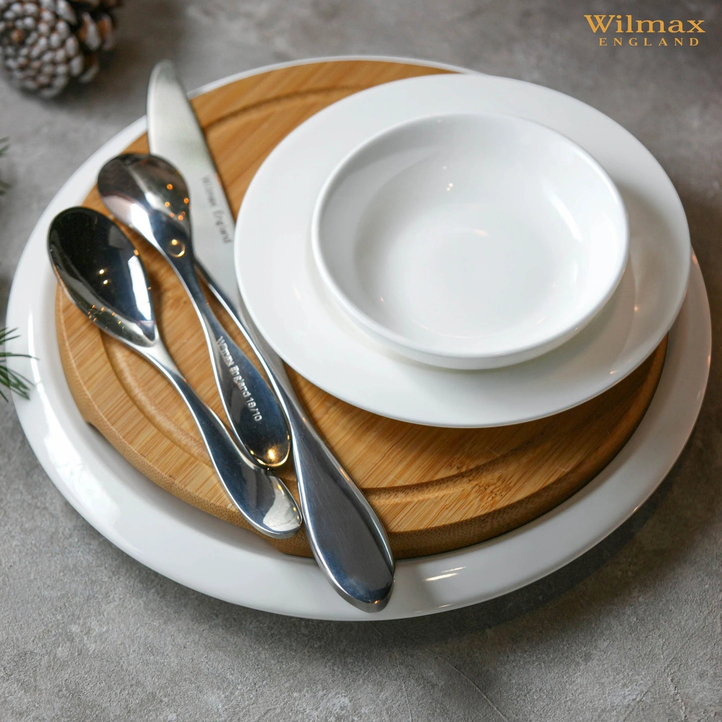 Wilmax Broodbord 15 cm van Porselein, Wit WL-991176/A