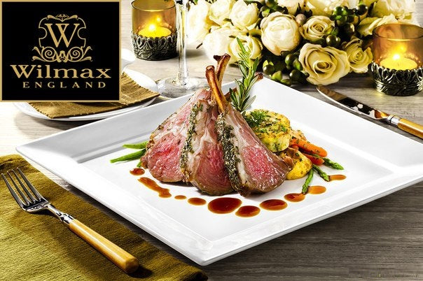 Wilmax quadratische Servierplatte 29,5 cm aus Porzellan WL-991224/A