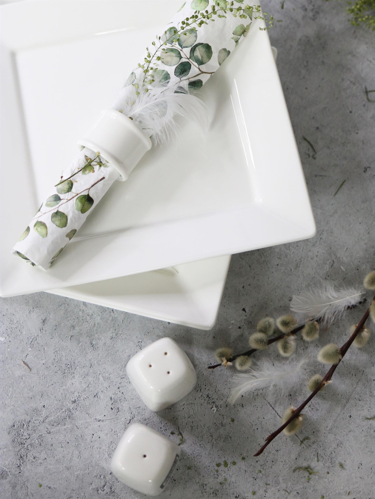 Wilmax Serviettenring Weiß – Elegante Tischdekoration – WL-996044/A