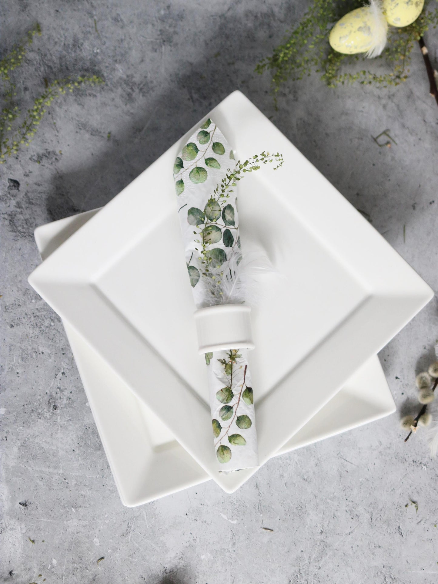 Wilmax Serviettenring Weiß – Elegante Tischdekoration – WL-996044/A