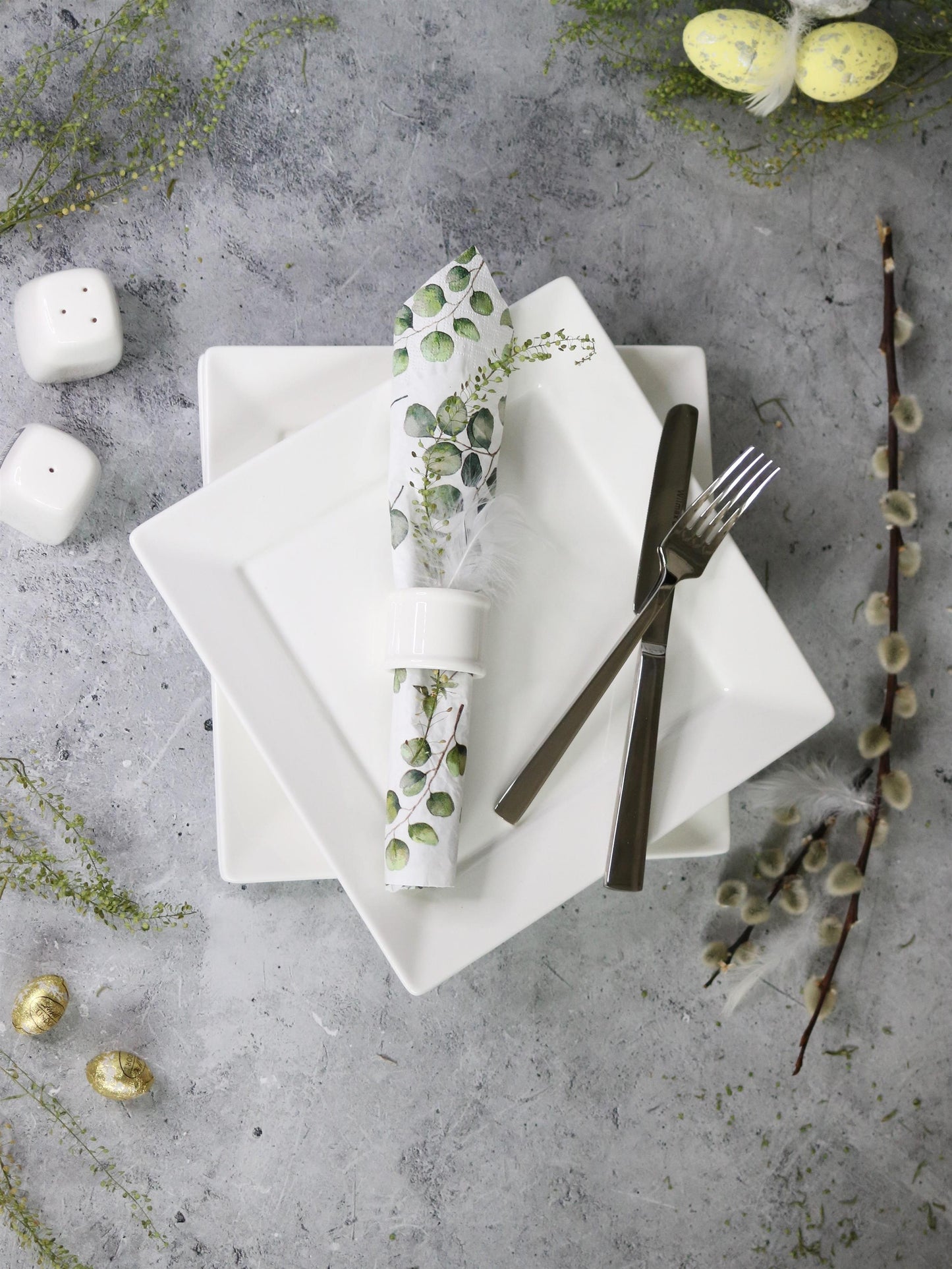 Wilmax Serviettenring Weiß – Elegante Tischdekoration – WL-996044/A