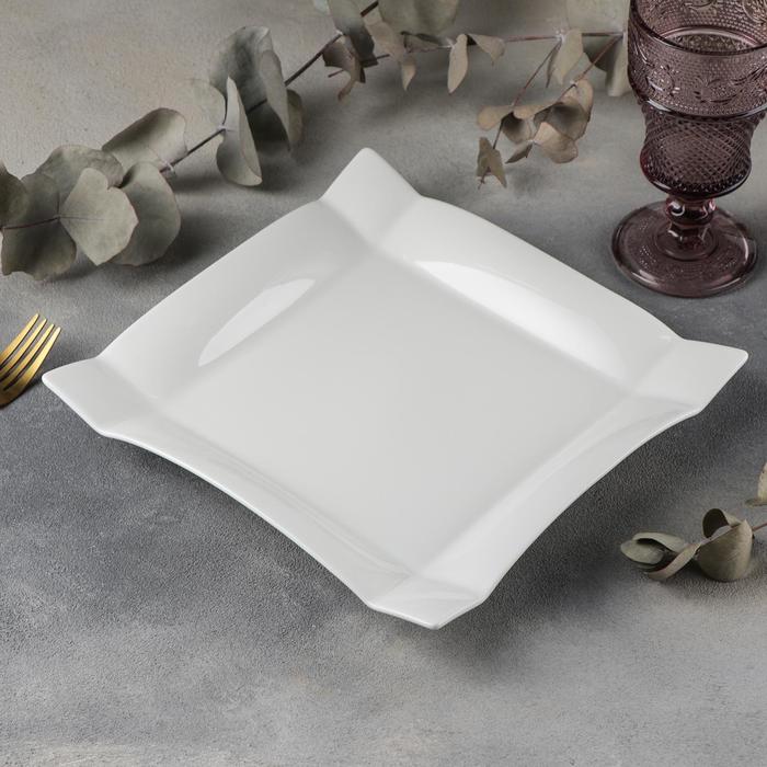 Wilmax Dinerbord 25x25 cm van Porselein, Wit