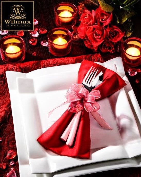 Wilmax England dessertbord 20x20cm porselein wit