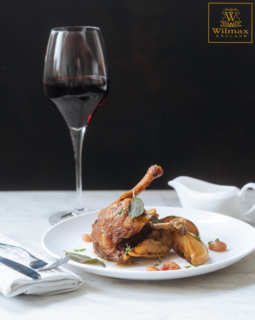 Wilmax Porzellan Speiseteller, 25,5 cm, Weiß – WL-991249/A