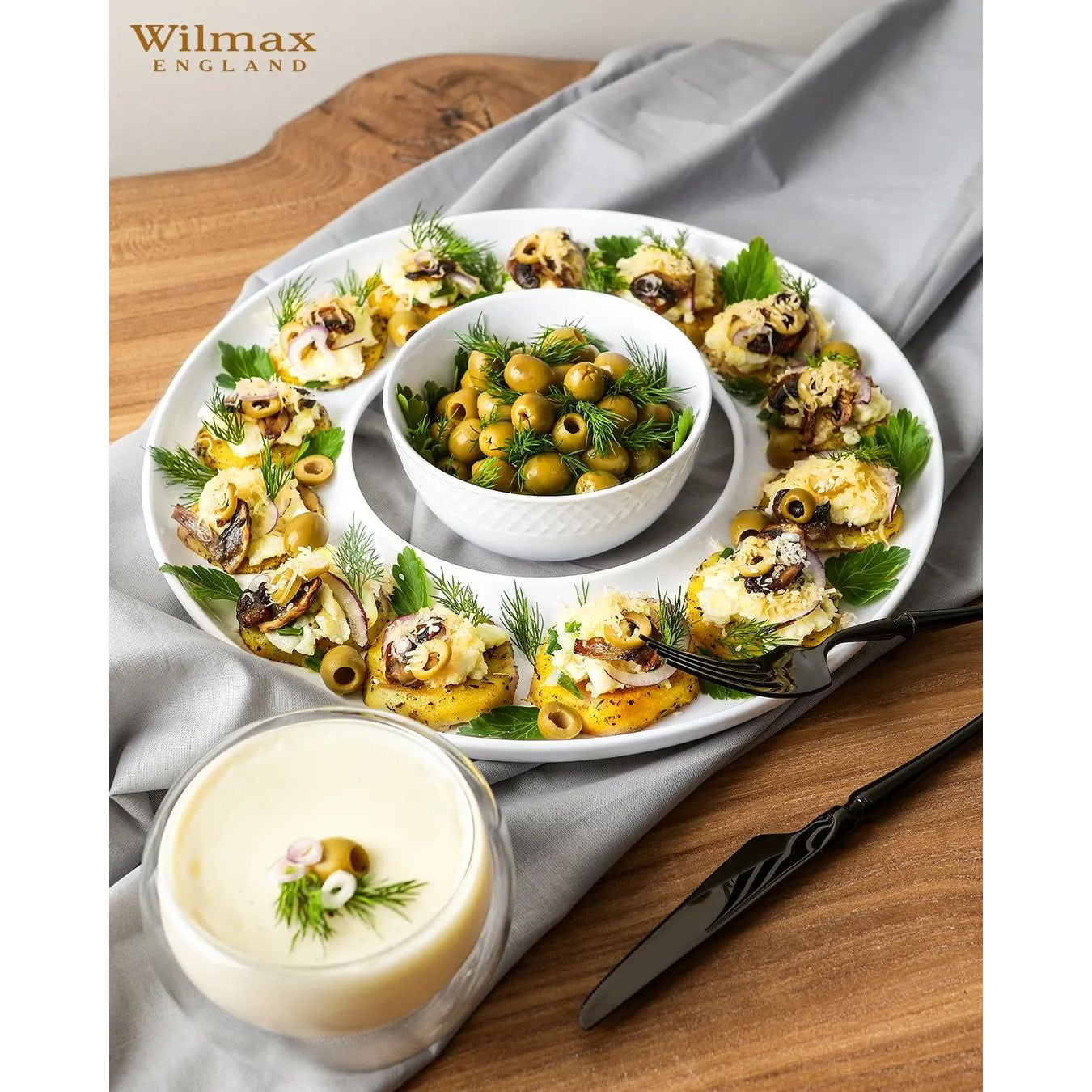 Wilmax Runder Servierteller, 30 cm, Porzellan, WL-991370/A