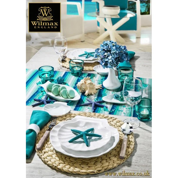 Wilmax Muschelschale 25,5 cm aus Porzellan, organische Form WL-992014/A