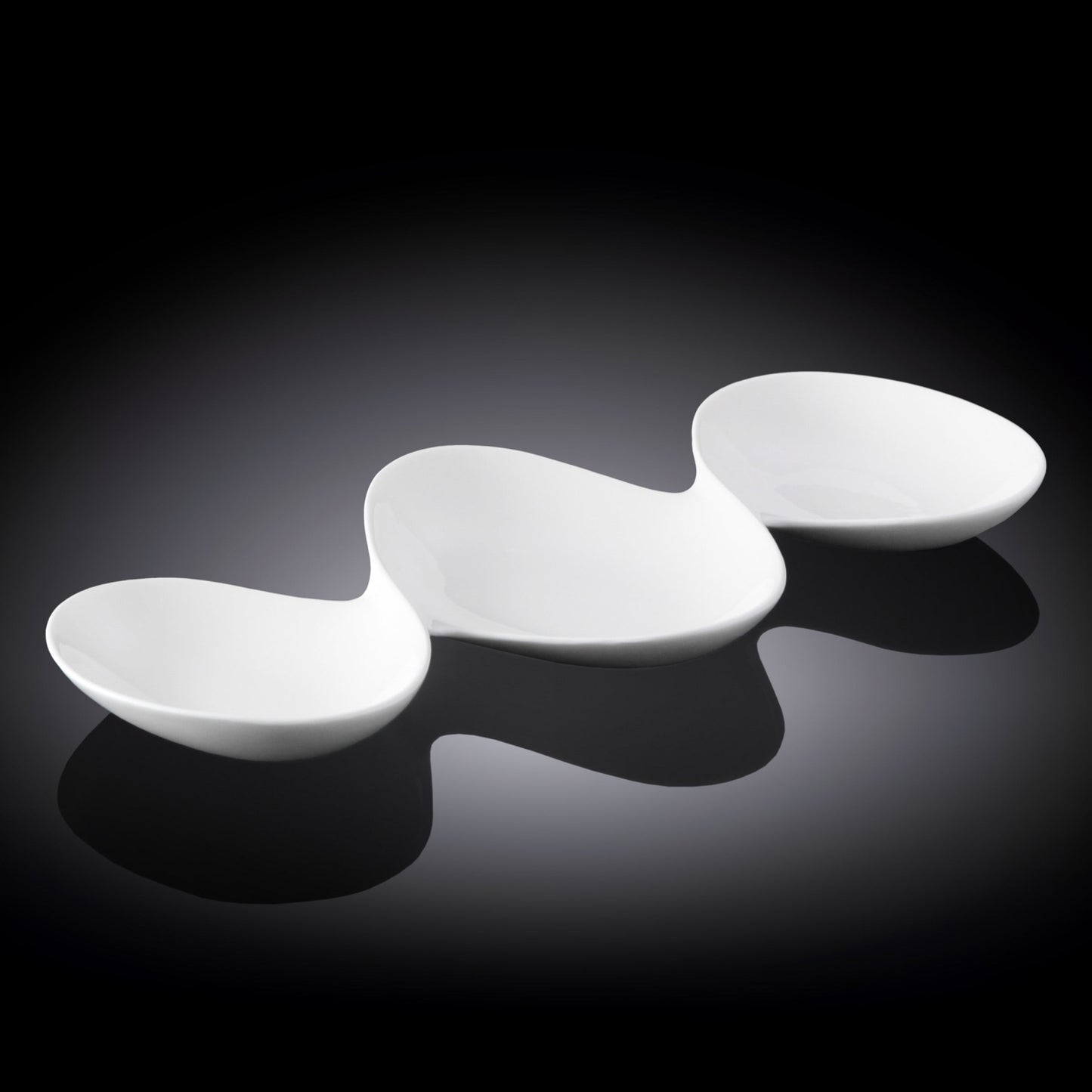 Wilmax Porzellan Servierteller, rund, 37 cm, 3-geteilt, WL-992416/A