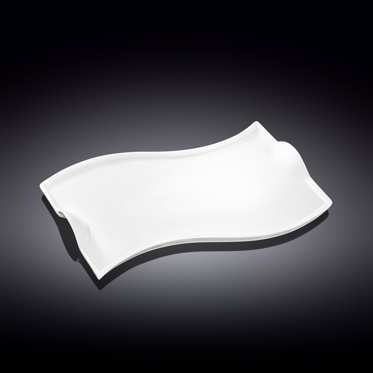 Wilmax Porseleinen Serveerblad, Ovaal, Wit, 31 cm