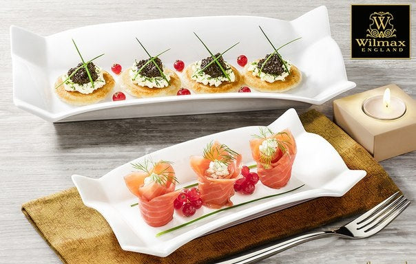 Wilmax Porseleinen Plaat, Rechthoekig, 31,75 x 15,24 cm, WL-992583/A