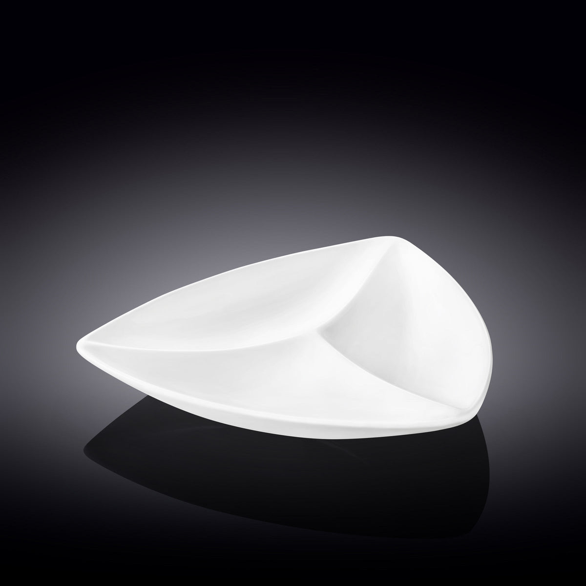 Wilmax Serveerblad 24 cm, 3-Vaks, Porselein Wit