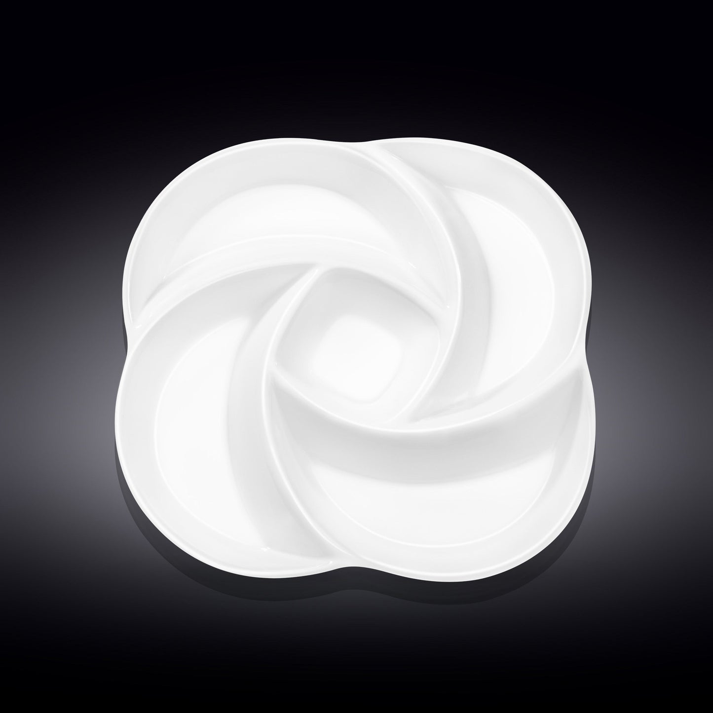 Wilmax Servierplatte 30 cm aus Porzellan, teilbar, spülmaschinenfest WL-992597/A