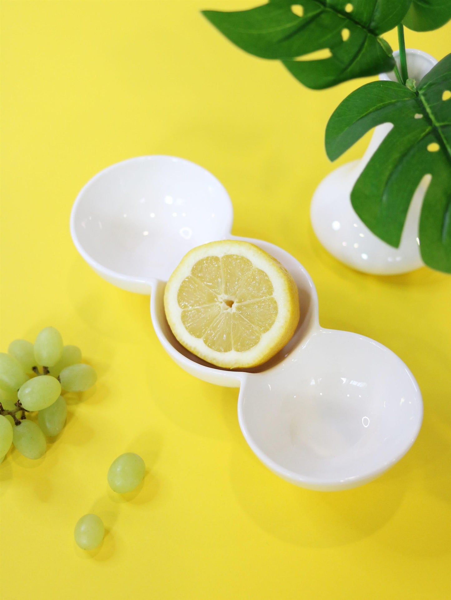 Wilmax Geteilter Teller Weiß 26 cm – Hochwertiges Porzellan – WL-992601/A