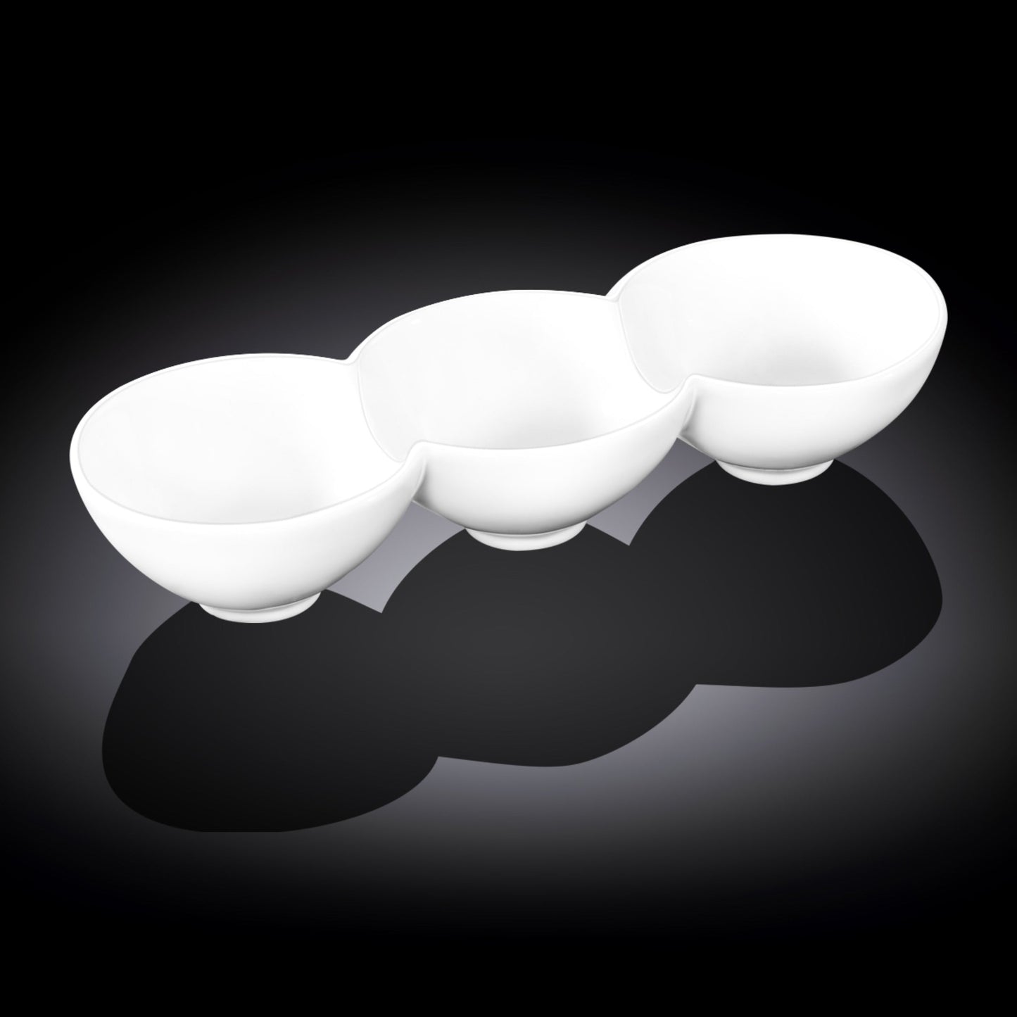 Wilmax Geteilter Teller Weiß 26 cm – Hochwertiges Porzellan – WL-992601/A